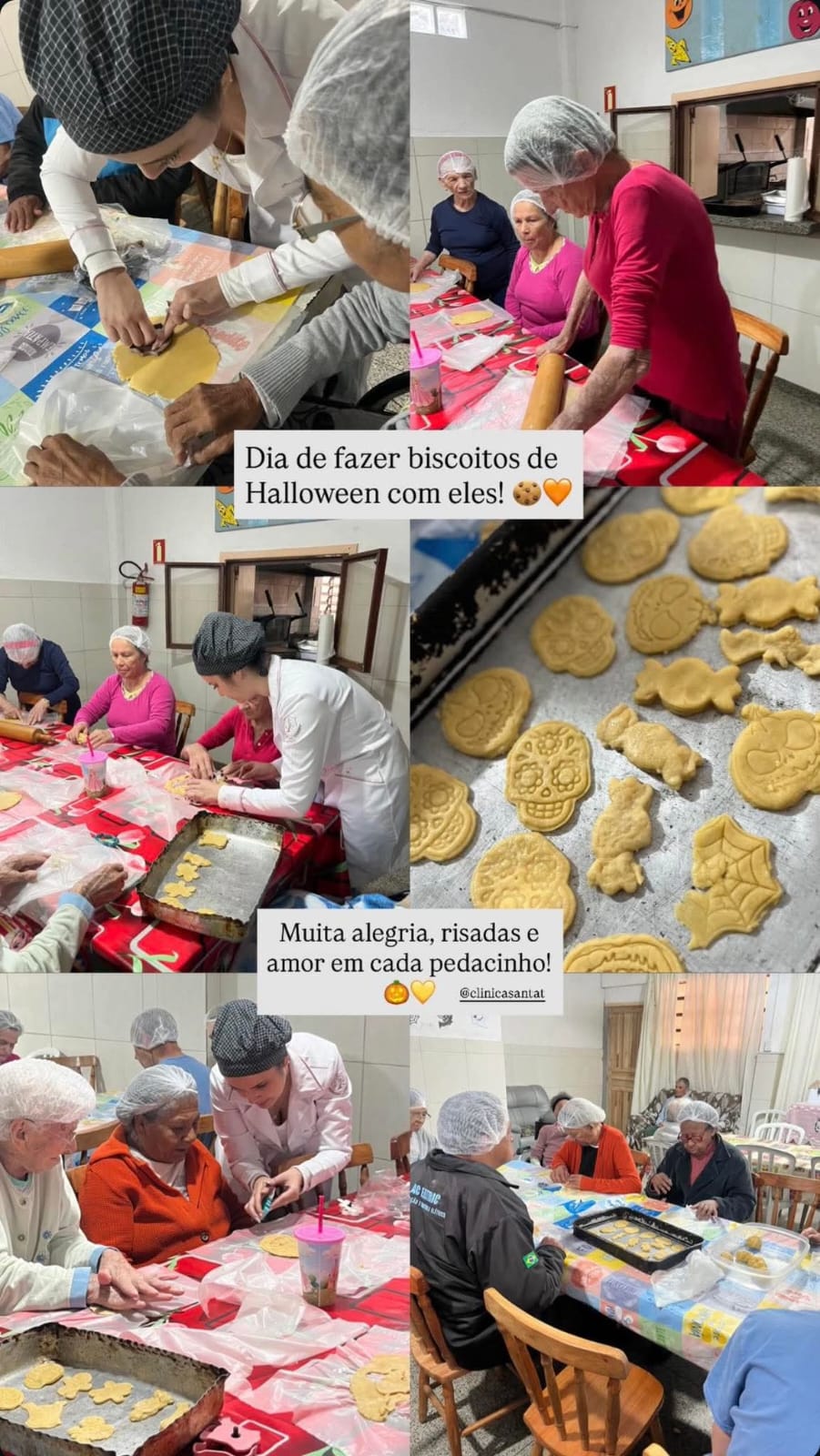 Momento no asilo - atividade em grupo